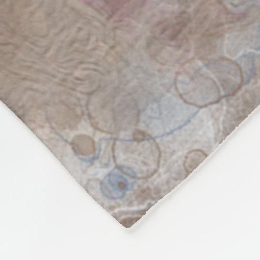 Wolf im Aquarell Fleecedecke (Ecke)