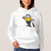 Wolf im Baseball mit Baseballschläger Hoodie (Vorderseite)