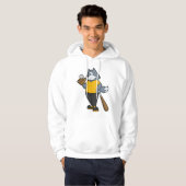 Wolf im Baseball mit Baseballschläger Hoodie (Vorne ganz)
