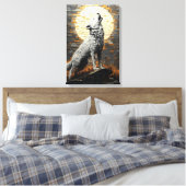 Wolf im dynamischen Impasto-Stil Leinwanddruck (Insitu (Schlafzimmer))