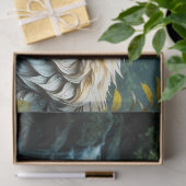 Wolf im Fluss Stehend mit Blume Seidenpapier (Geschenk)