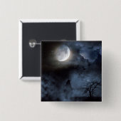 Wolf im Friedhof Button (Vorne & Hinten)