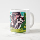Wolf im Frühling Jumbo-Tasse (Vorderseite Rechts)