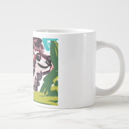 Wolf im Frühling Jumbo-Tasse (Rechts)