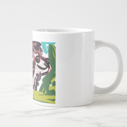 Wolf im Frühling Jumbo-Tasse (Rechts)