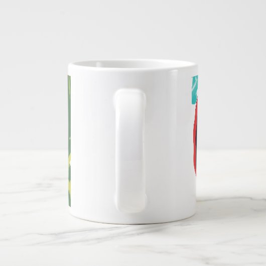 Wolf im Frühling Jumbo-Tasse (Rückseite)