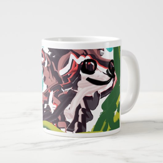 Wolf im Frühling Jumbo-Tasse (Vorderseite Rechts)