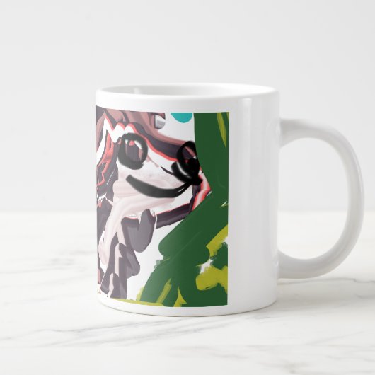 Wolf im Frühling Jumbo-Tasse (Rechts)