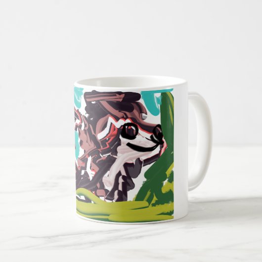 Wolf im Frühling Kaffeetasse (VorderseiteRechts)