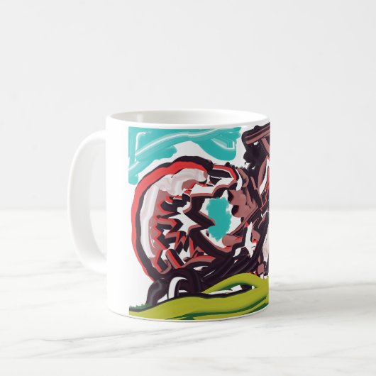 Wolf im Frühling Kaffeetasse (Vorderseite Links)