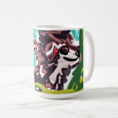 Wolf im Frühling Kaffeetasse (VorderseiteRechts)
