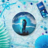 Wolf im Gewitter Pappteller (Party)