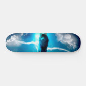 Wolf im Gewitter Skateboard (Horizontal)