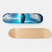 Wolf im Gewitter Skateboard (Horizontal)