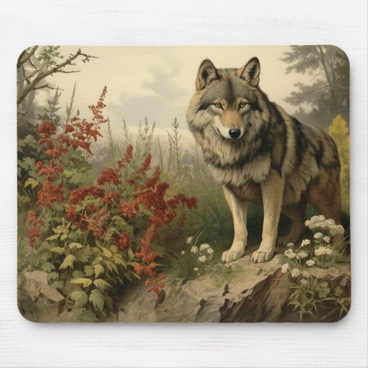 Wolf Im Glen-Mausepad Mousepad (Vorne)