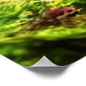 Wolf im grünen Wald | AI Art Poster (Ecke)