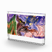 Wolf im Herbst Fotoblock (Rechts)