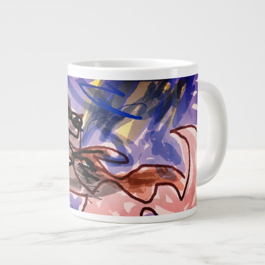 Wolf im Herbst Jumbo-Tasse (Vorderseite Rechts)