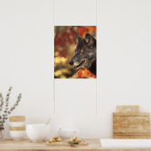 Wolf im Herbst Poster (Küche)