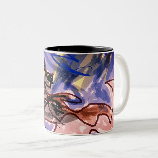 Wolf im Herbst Zweifarbige Tasse (VorderseiteRechts)