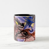 Wolf im Herbst Zweifarbige Tasse (Mittel)