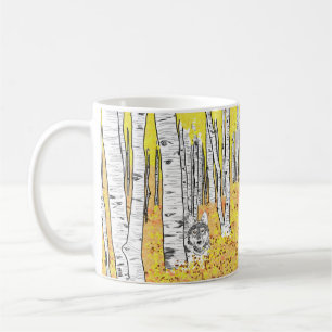 Wolf im Herbstwald Kaffeetasse