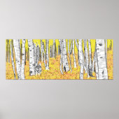 Wolf im Herbstwald Poster (Vorne)