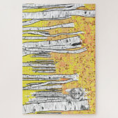 Wolf im Herbstwald Puzzle (Vertikal)