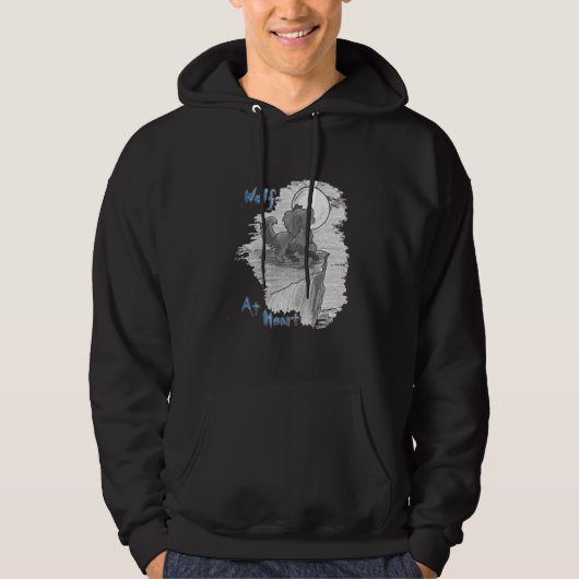 Wolf im Herzen Hoodie (Vorderseite)