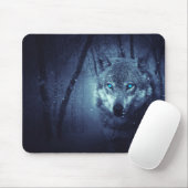 Wolf im Holz Mousepad (Mit Mouse)