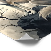 Wolf im japanischen Garten Poster (Ecke)