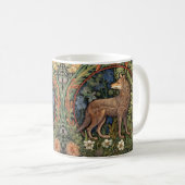 Wolf im Jugendstil des Waldes Kaffeetasse (VorderseiteRechts)