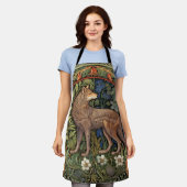 Wolf im Jugendstil des Waldes Schürze (Getragen)