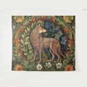 Wolf im Jugendstil des Waldes Wandteppich (Vorderseite (Horizontal))