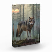 Wolf im Magischen Wald Fotoblock (Links)