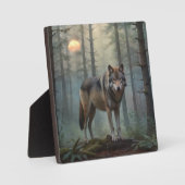 Wolf im Magischen Wald Fotoplatte (Vorderseite)