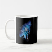 Wolf im Mond Himmelsgalaxie Wolf Wild Anim Kaffeetasse (Links)