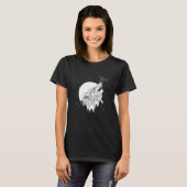 Wolf im Mondlicht - Cooler Wolf-Howling T-Shirt (Vorne ganz)