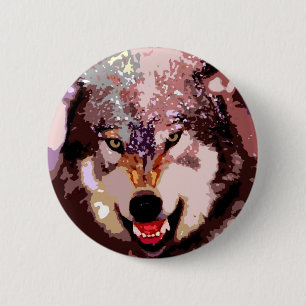 Wolf im Schnee Button