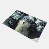 Wolf im Schnee Fußmatte (Schrägansicht)