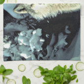 Wolf im Schnee Geschirrtuch (Gefaltet)