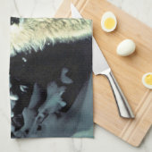 Wolf im Schnee Geschirrtuch (Viertel Falte)