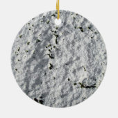 Wolf im Schnee Keramikornament (Hinten)