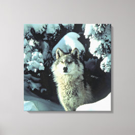 Wolf im Schnee Leinwanddruck