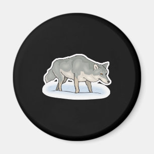 Wolf im Schnee Magnet