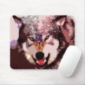 Wolf im Schnee Mousepad (Mit Mouse)