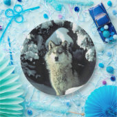 Wolf im Schnee Pappteller (Party)