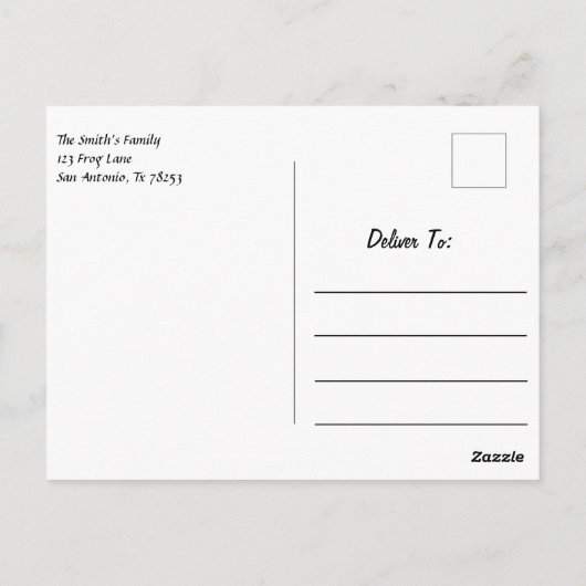 Wolf im Schnee Postkarte (Rückseite)