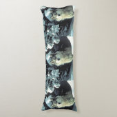 Wolf im Schnee Seitenschläferkissen (Vorderseite Vertikal)