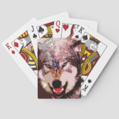 Wolf im Schnee Spielkarten (Rückseite)